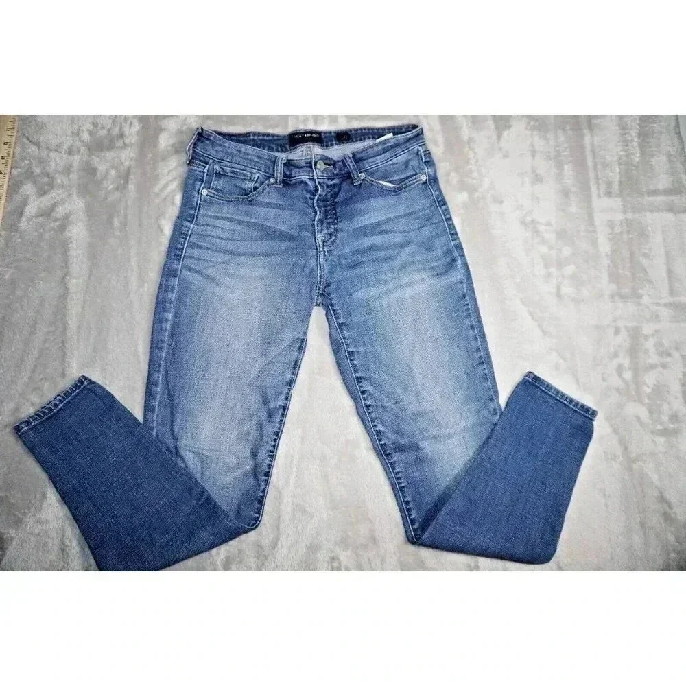 Lucky Brand Mid Rise Ava Skinny Ankle Medium Wash Size 6/28 Stretch Denim